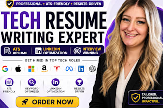 do tech resume writing, ats resume and linkedin optimization