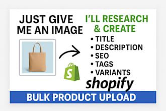 research write and upload your shopify products from images alone