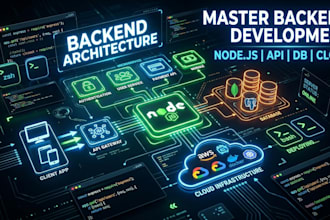 develop a node js rest API or backend for your web app