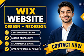 build design or redesign wix website wix landing page speed up webflow website
