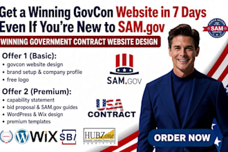setup  government contract website capability statement sam gov bids proposal