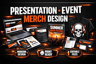 design modern presentation event merch gr that elevate your brand