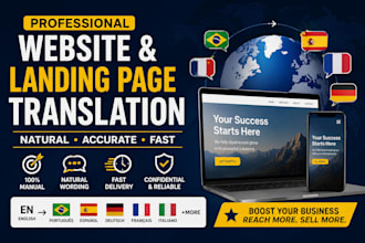 translate website landing page professionally