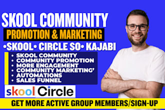 do skool promotion skool community setup organic growth skool manager