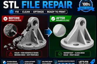 repair, fix, clean and optimize stl files for 3d printing