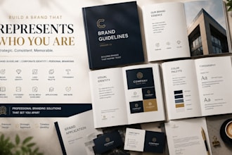 design coaching brand guideline, personal branding booklet, corporate identity