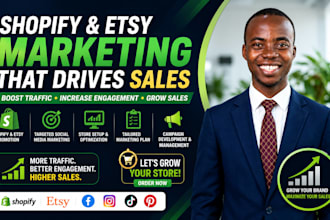 boost shopify or etsy sales with ecommerce marketing  promotion
