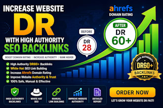 increase website DR with high authority SEO backlinks
