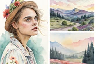 create hand painted watercolor art and portraits