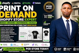 create and setup your print on demand shopify and esty store with printful