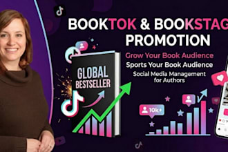 do booktok and bookstagram promotion for your books and manage your social media