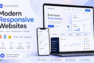 build a modern responsive frontend website