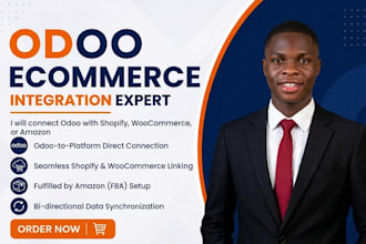 connect odoo with shopify store, woocommerce or amazon for ecommerce integration