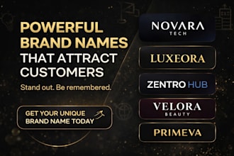 give your business an unforgettable brand or company name