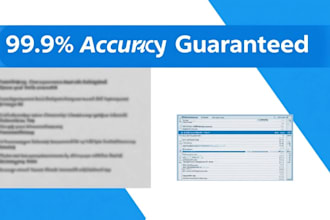 accurate data entry PDF image to excel cell check