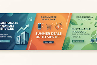 create premium quality web banner designs for you