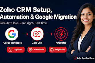 set up zoho CRM, automate your workflows and migrate from google workspace