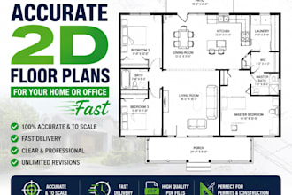 create architectural floor plan for permit and construction