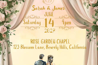 design beautiful wedding invitations and event cards