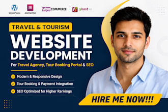 build travel and tourism website for travel agency, tour booking portal and SEO