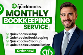do accounting and bookkeeping cleanup, using quickbooks