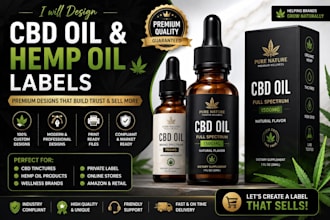 cbd label design, cbd oil label, hemp oil label, bottle label design, mylar bag
