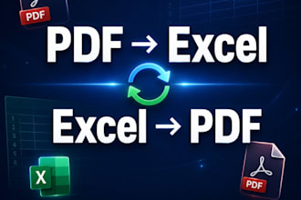 convert PDF to excel and excel to PDF accurately
