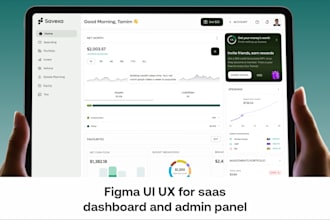 design mobile app web app figma UI UX for saas dashboard and admin panel