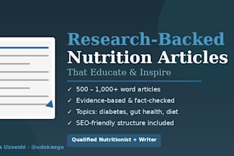 write nutrition scripts that teaches and inspires