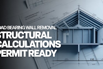 design beam sizing and structural calculations for wall removal permit