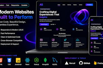 design a modern responsive website with clean UI using react