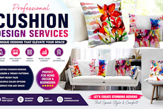 create stunning cushion cover designs and mockups