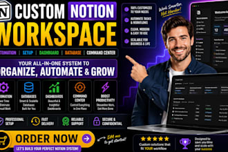custom notion workspace automation setup dashboard database and command center