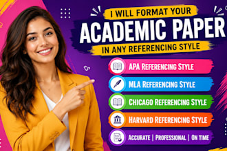 format your academic paper in apa, mla, chicago or harvard style