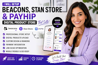do beacons stan store setup beacons ai design payhip digital products upload