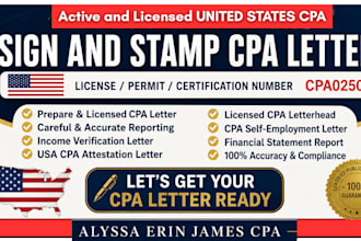 write and stamp CPA letter, US CPA letter, canada CPA letter mortgage letter