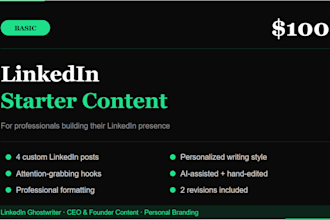 write high converting linkedin posts as a ghostwriter for ceos and founders
