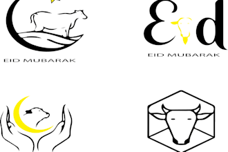 design creative islamic or eid mubarak logo for your brand