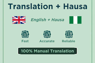 translate english to hausa manually