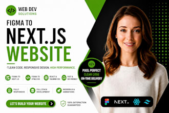 full stack website, figma to next js as website maker figma to html frontend dev