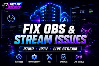 fix obs, rtmp, iptv and live streaming server issues