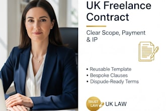 draft a professional UK freelance contract or contractor agreement