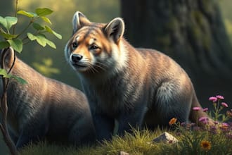 create realistic animal illustration