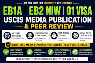 publish articles for eb1a eb2 niw o1 visa uscis petitions and peer review