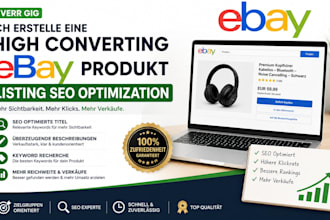 create a high converting german ebay product listing SEO optimization