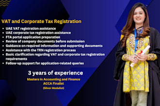 prepare and complete uae vat and corporate tax registration on fta