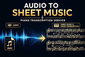 convert audio to sheet music and piano transcription professionally
