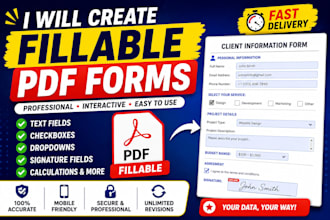 create professional fillable PDF form