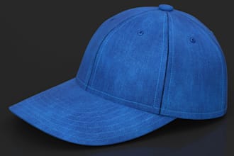 design a realistic 3d cap mockup for your brand