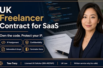 draft UK freelancer contract for your saas company work for hire agreement UK